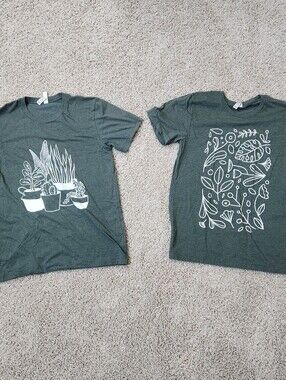 Plant Theme Cotton Tees Size M
